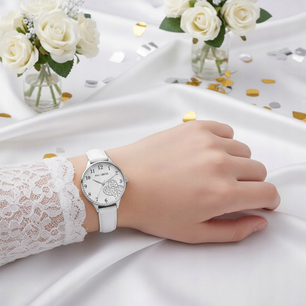 Children's watch MILA COMMUNION GIFT for girls Paul Lorens STRIPES Model ZESTAW KOMUNIJNY MILA-3E1 z GRAWEREM