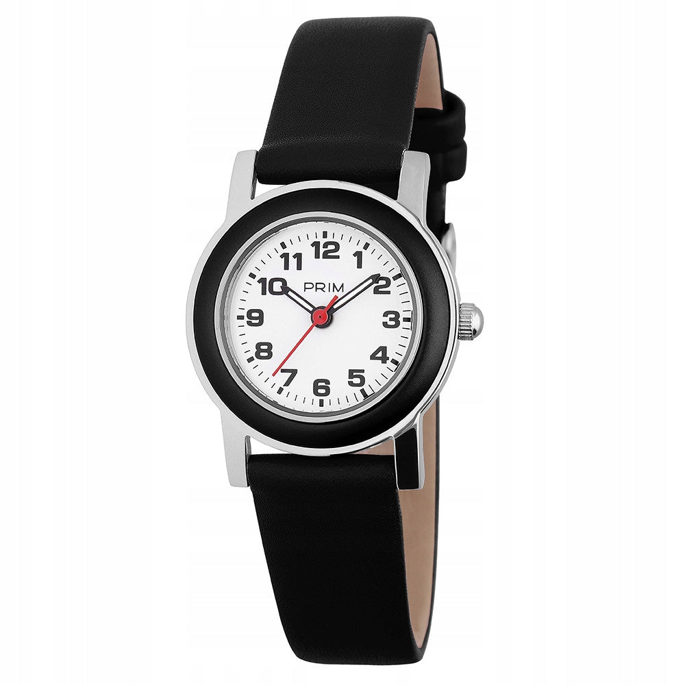 Children's watch Prim Pastel for boy white strap black dial