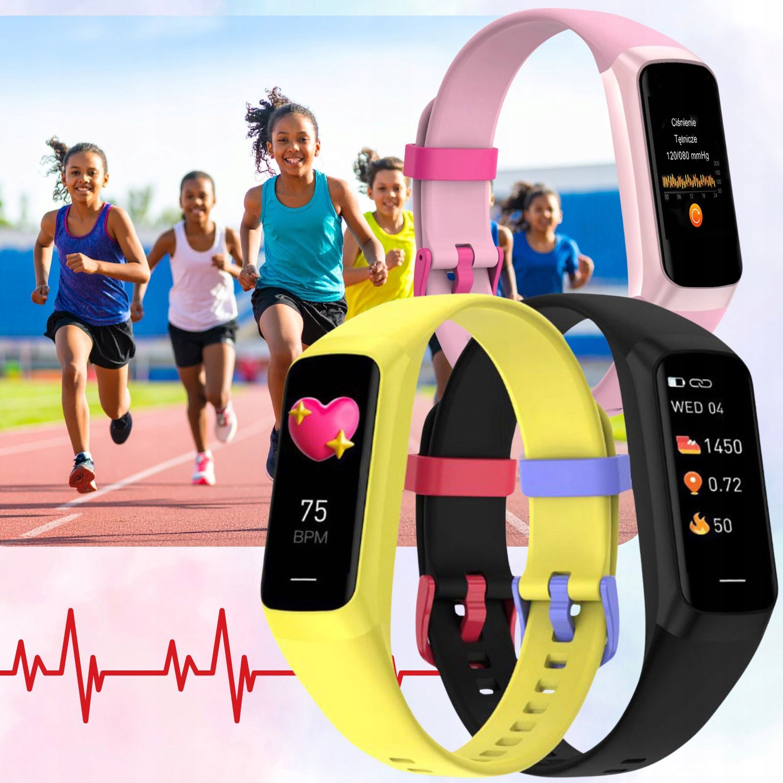 Children's watch SMARTWATCH AMOLED SMARTBAND SMS STEPS for giftTERMOMETER Packaging status original