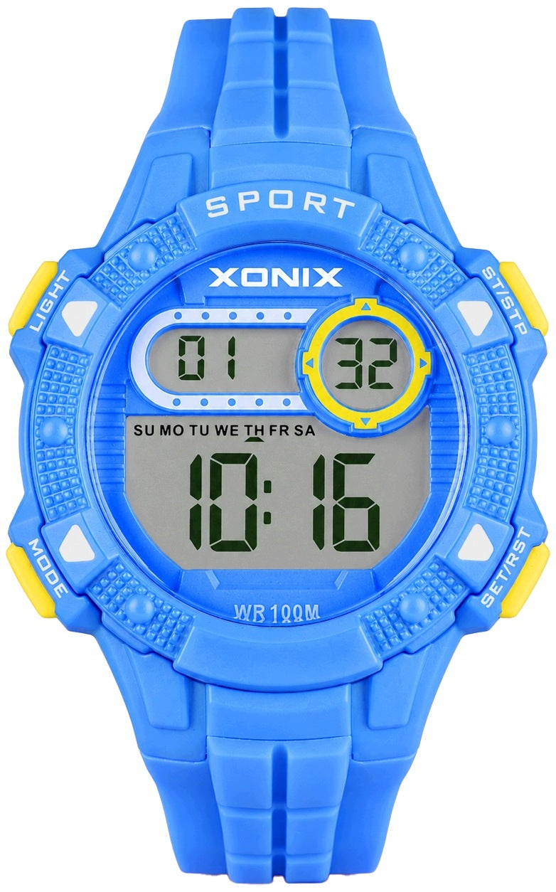 Children's watch XONIX digital LED 10 ATM stopwatch alarm timer Packaging status original