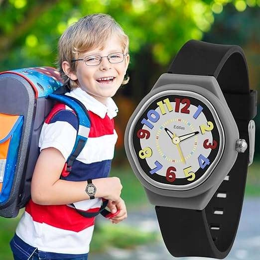 Children's watch analog quartz for learning hours waterproof 5+ years Functions waterproof