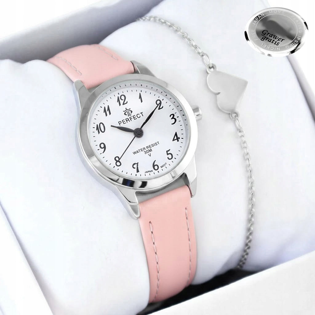 Children's watch set for Communion PERFECT DELICATE WITH NUMBERS + BOX