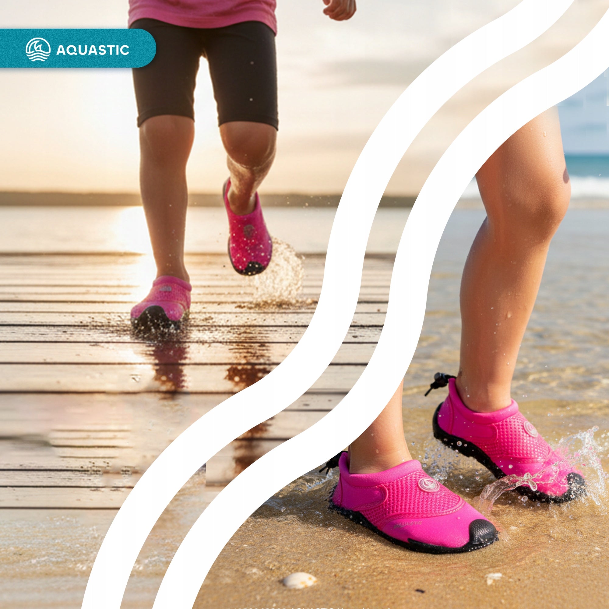 Children's water shoes AQUASTIC Kea 34 Neoprene Non-slip sole Color pink