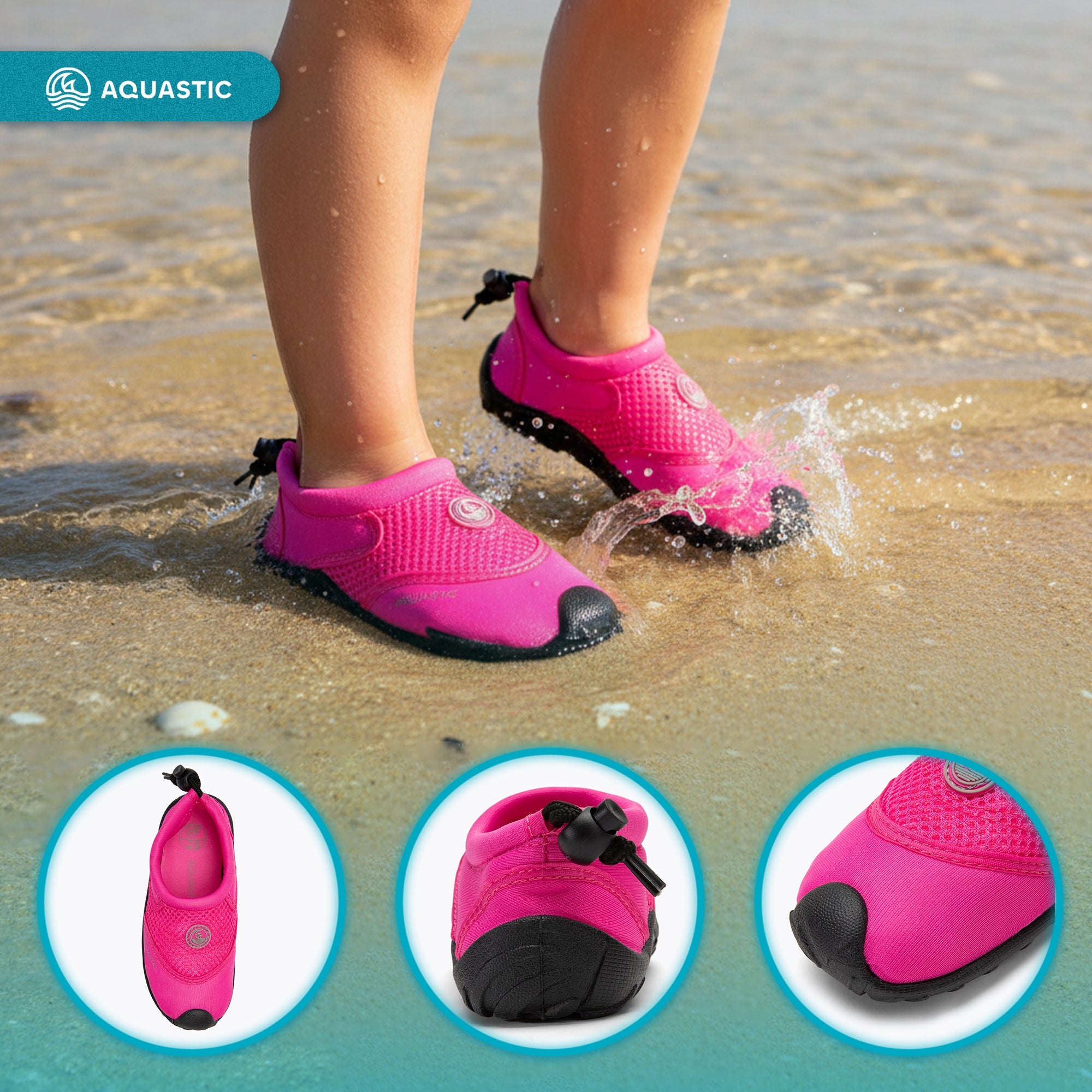 Children's water shoes AQUASTIC Kea 34 Neoprene Non-slip sole Model Kea