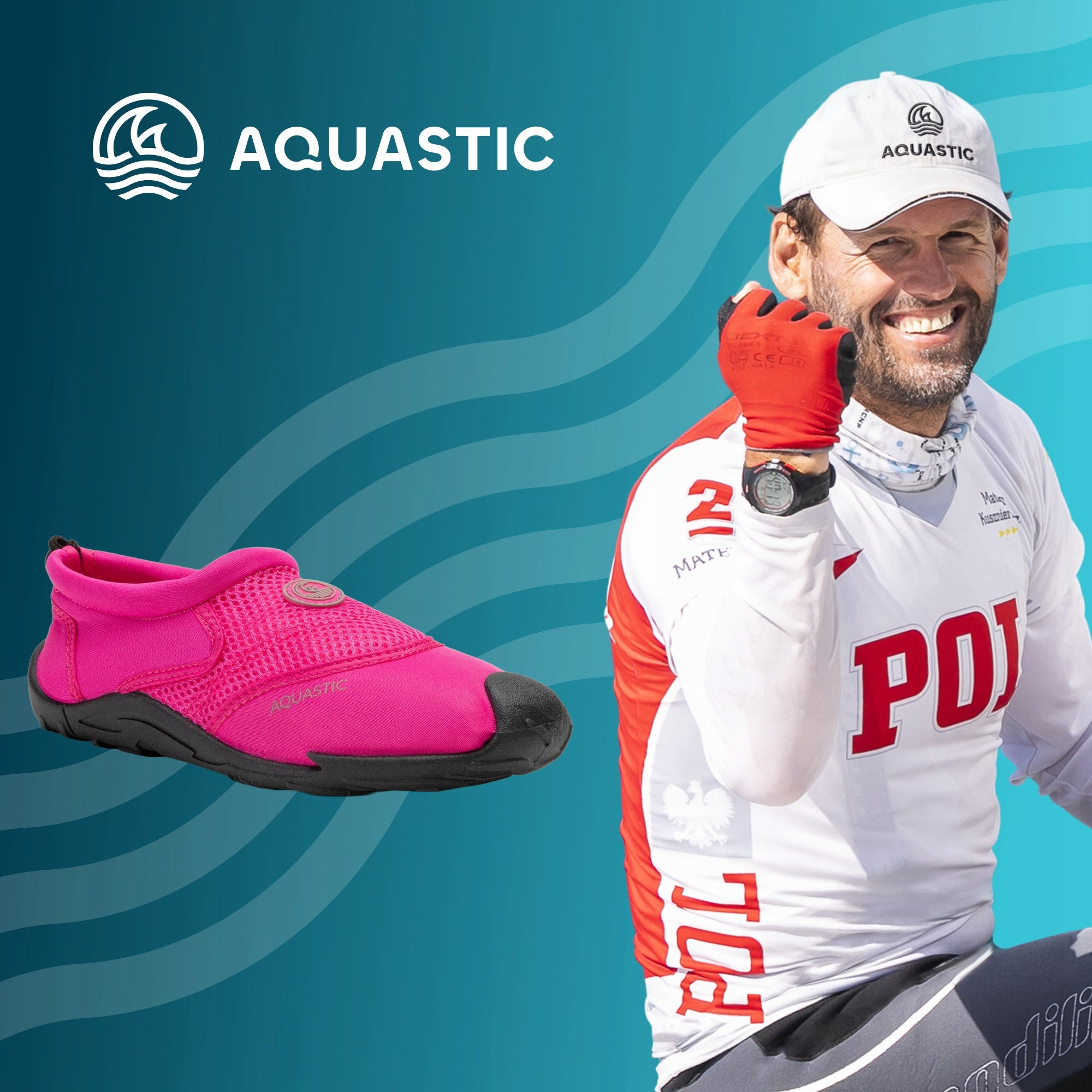 Children's water shoes AQUASTIC Kea pink 32 FOR BEACH ECHINACEA STONES Manufacturer code Kea AQS-B4I055-PK