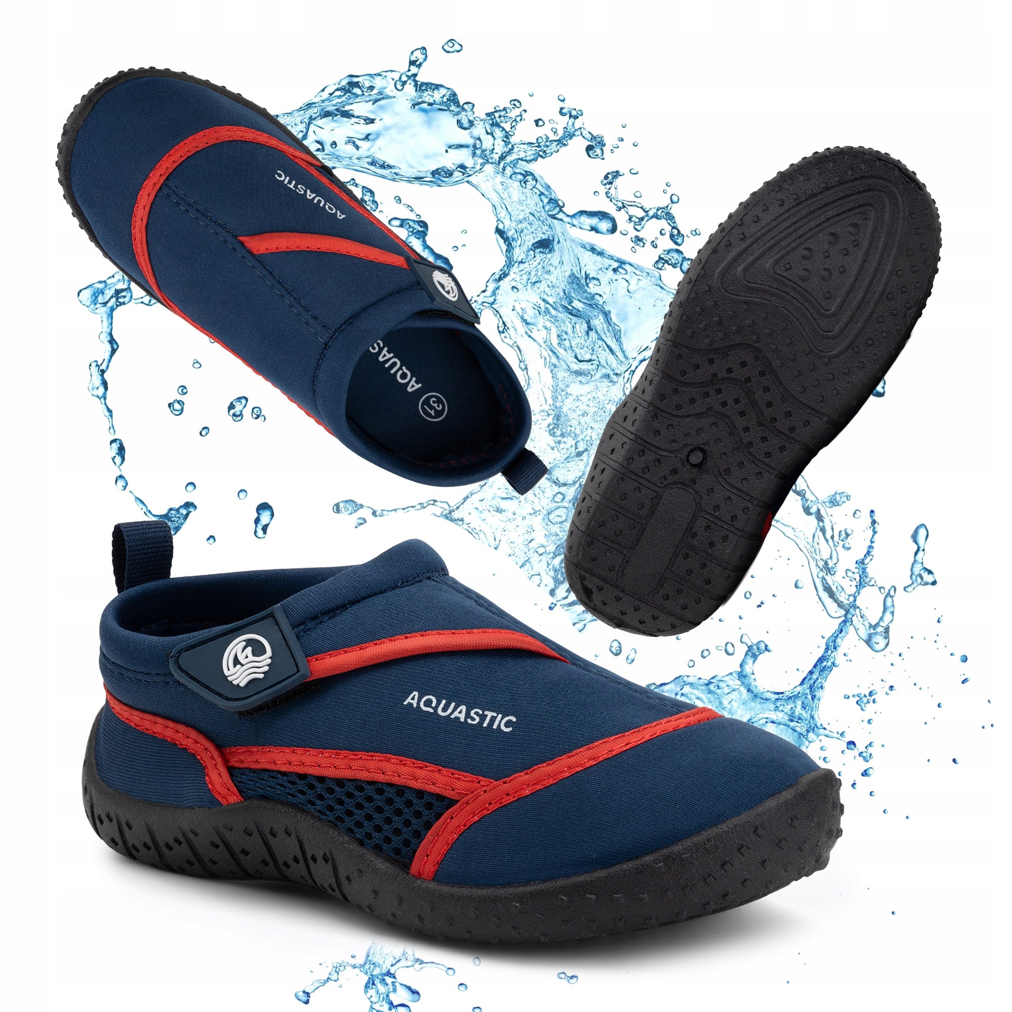 Children's water shoes AQUASTIC Nino navy/red ECHINACEA BEACH 32