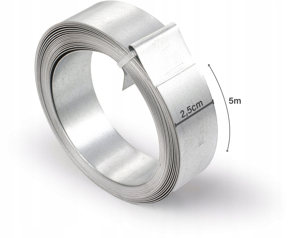 Chimney clamp OK-43T13 + steel strip Color silver