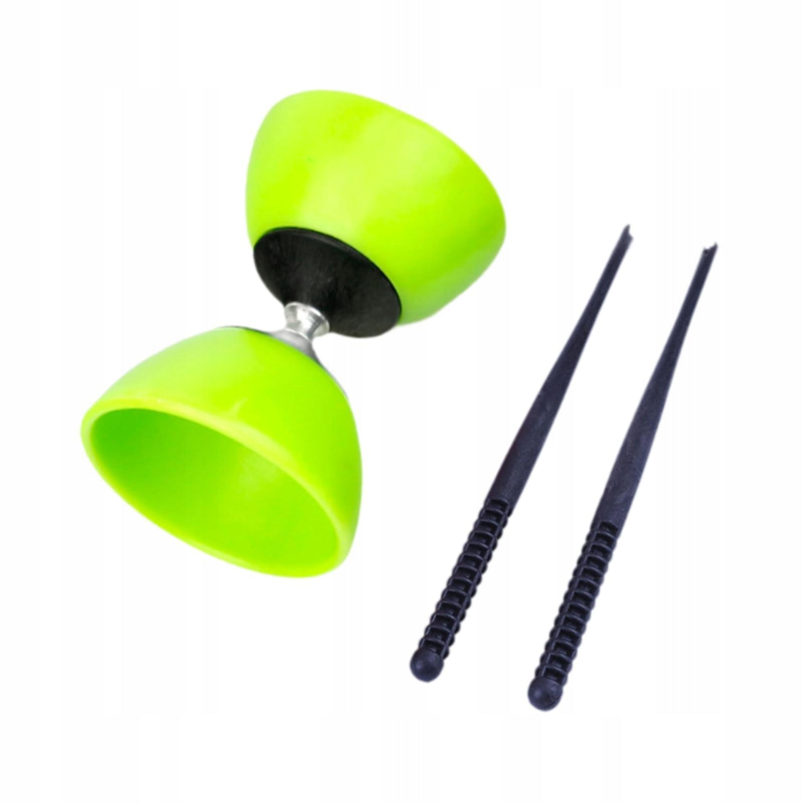 Chinese Yoyo Diabolo Set with Diabolo Sticks and String Lightweight Green S Brand no brand