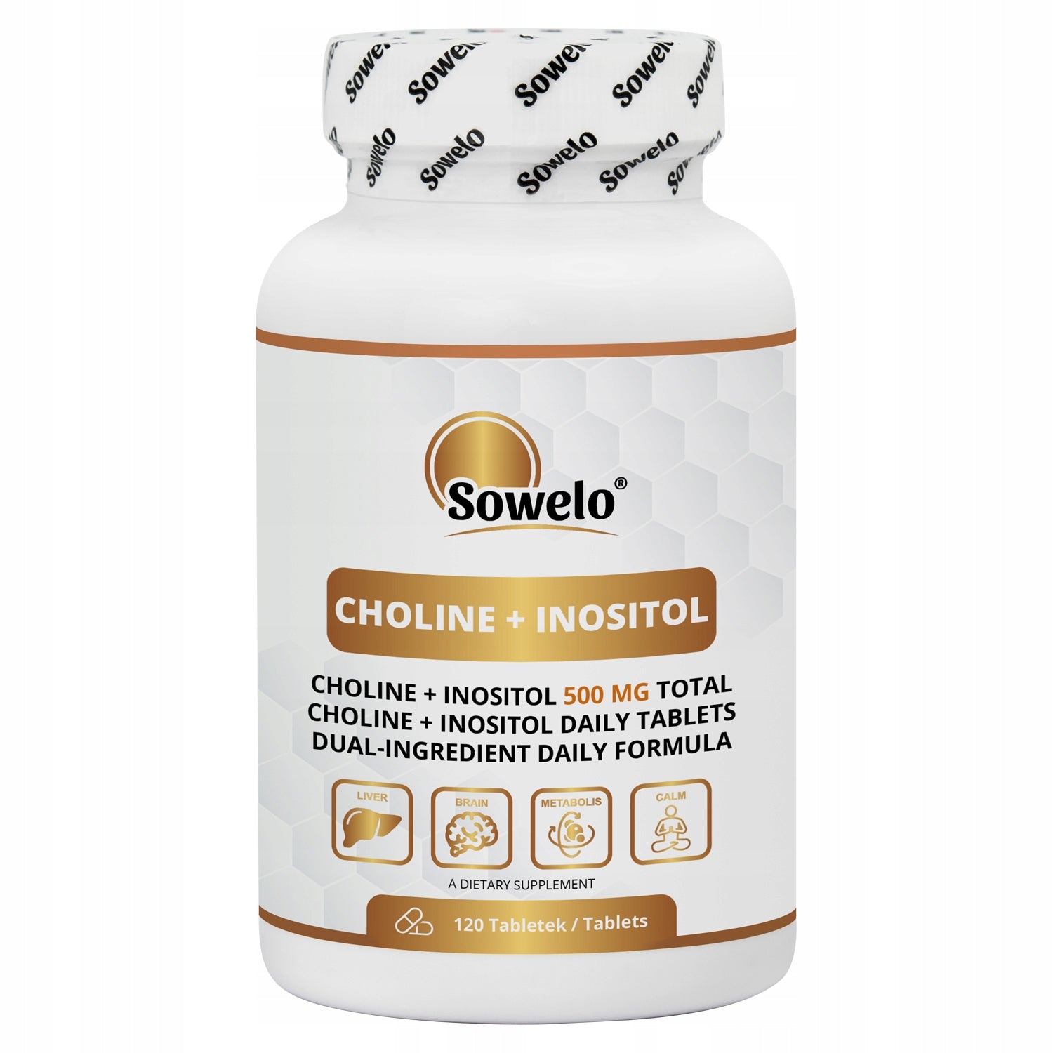 Choline 250 mg + Inositol 250 mg 120 Tab – Brain Support, Memory – Sowelo