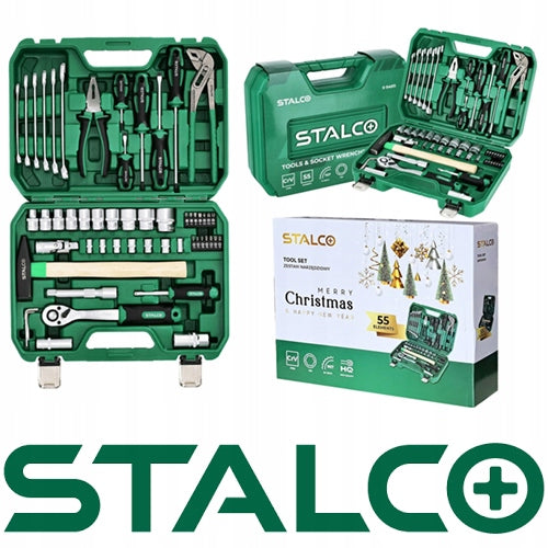 Christmas Gift Multi-Tool Set Stalco 1/2" 1/4" 55 Elements