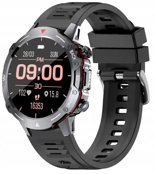 ChronoForce Black Elegant Sports Men's Smartwatch in Black