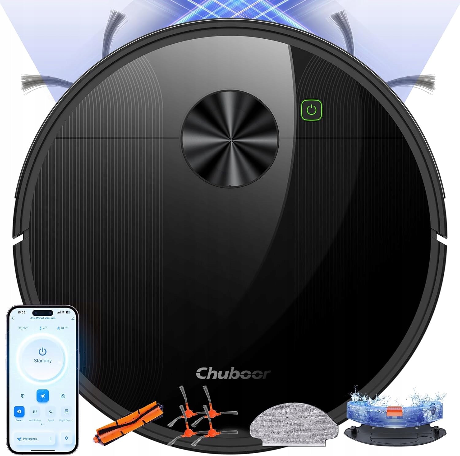 Chuboor J02 Smart Robot Cleaning 3000Pa 150min WiFi App