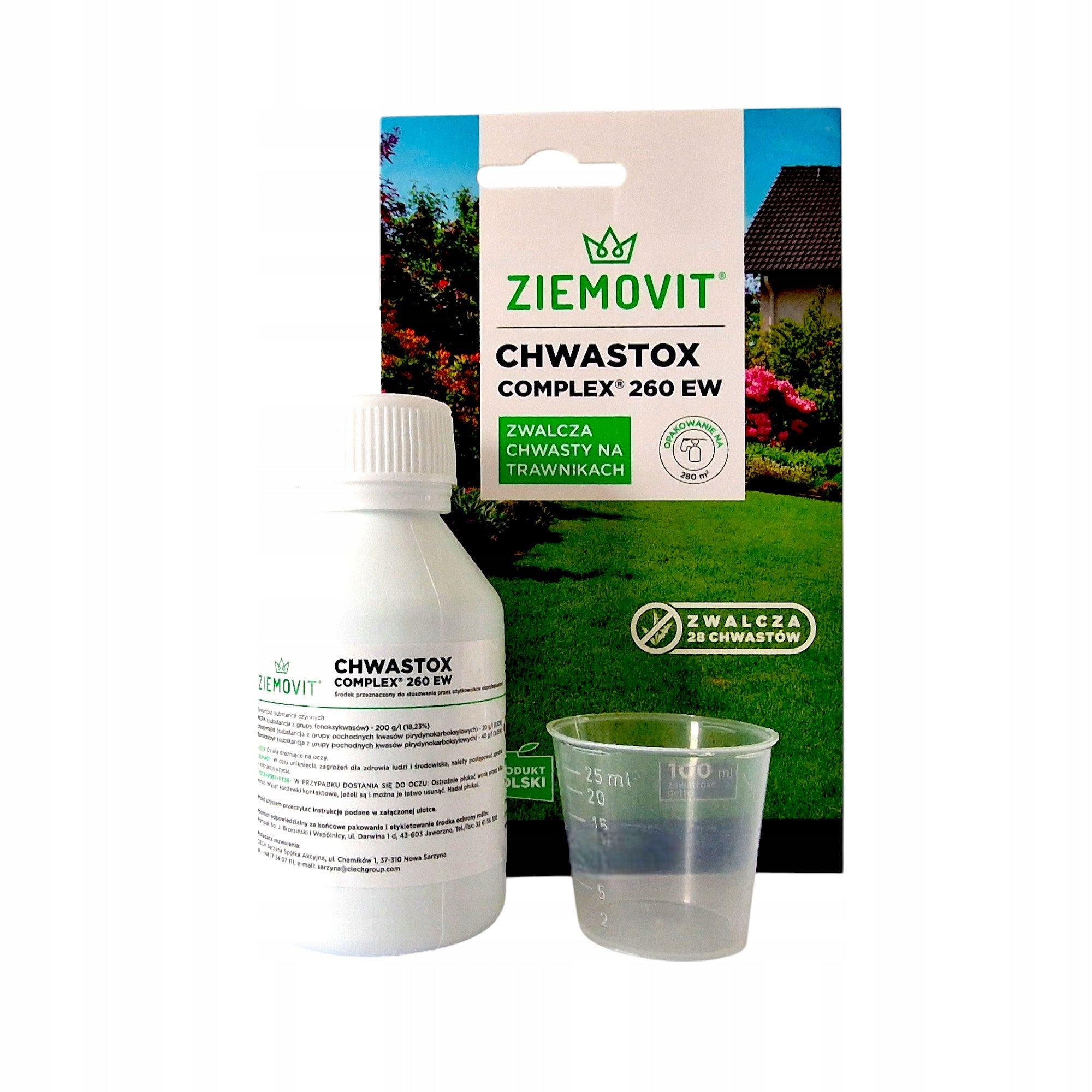 Chwastox Complex 260 EW weed killer for weeds in lawn 100ml Packaging status original