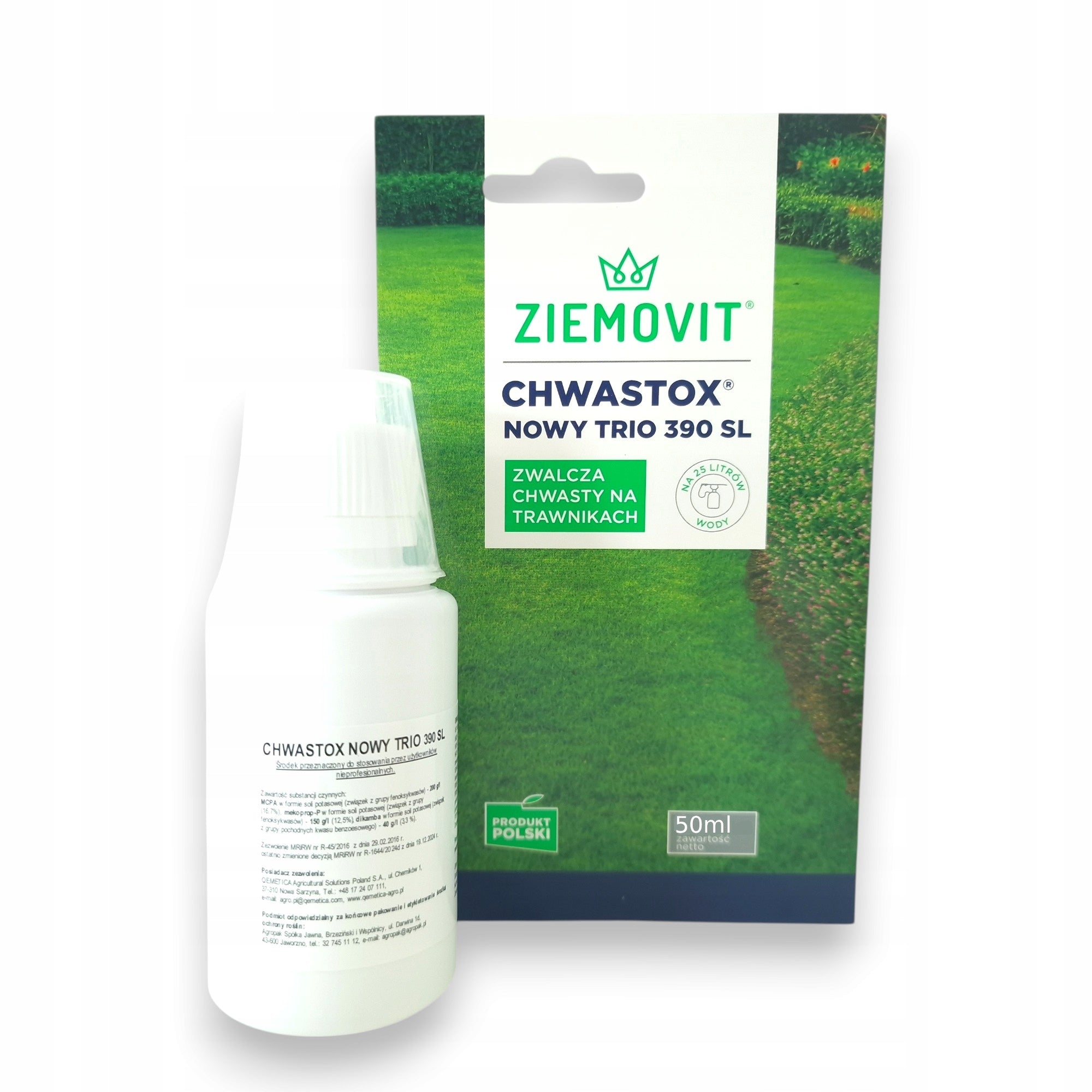 Chwastox New Trio 390 SL weeds in lawn dandelion clover plantain 50ml Packaging status original