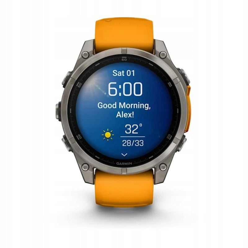 Chytré Hodinky Garmin Fenix 8 AMOLED Sapphire titanově oranžové 47 mm Model Fenix 8 AMOLED Sapphire Tytanowy