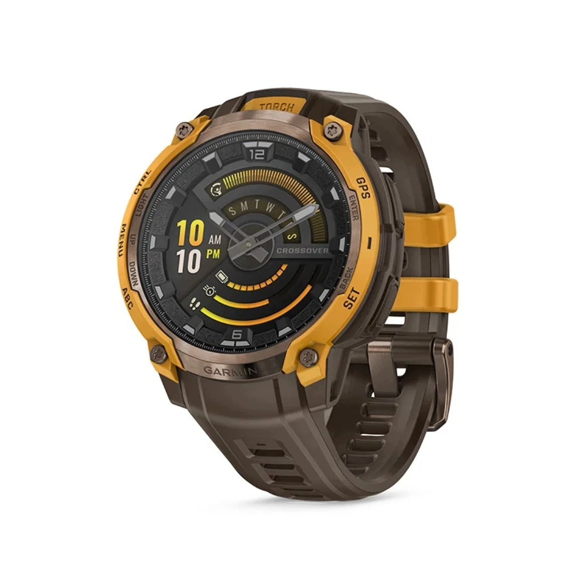 Chytré Hodinky Garmin Instinct Crossover AMOLED hnědé