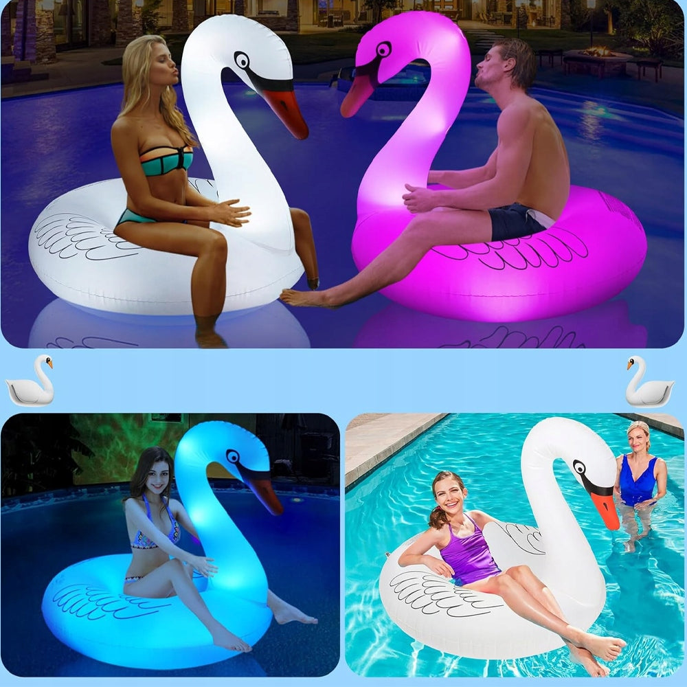 Circle Swimming Ring Inflatable Extra Large For Beach Color white