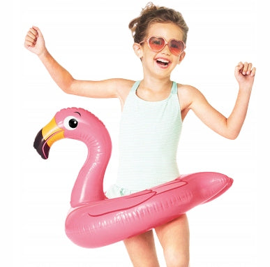 Circle inflatable swimming wheel for swimming pool beach INTEX Flamingo for children