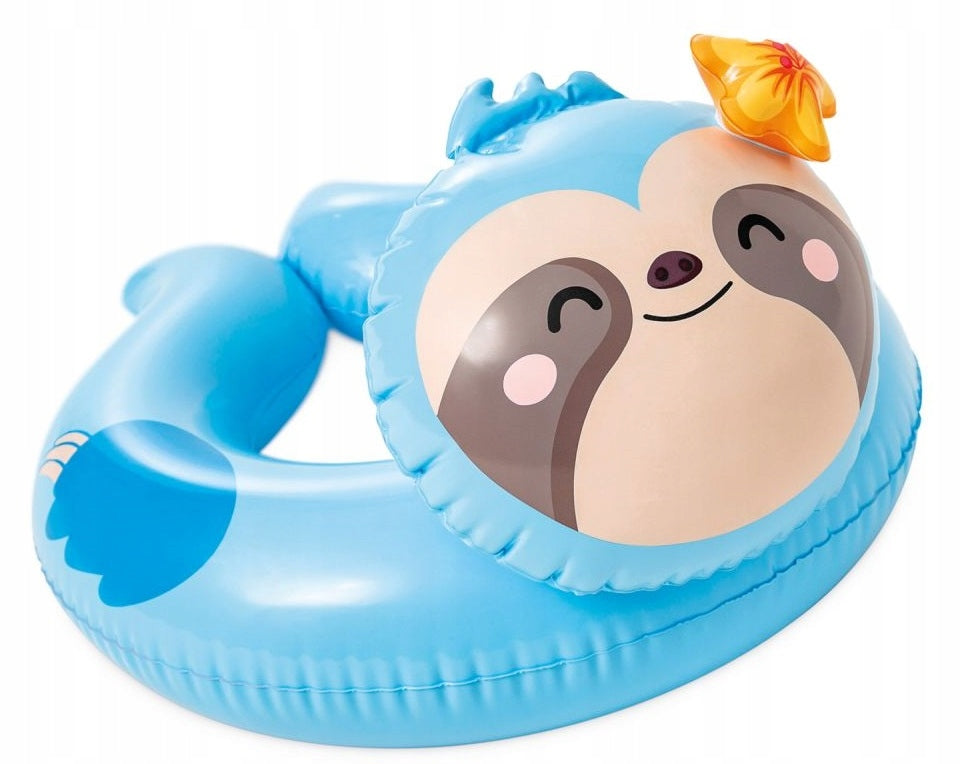 Circle inflatable swimming wheel for swimming pool beach INTEX Sloth for children