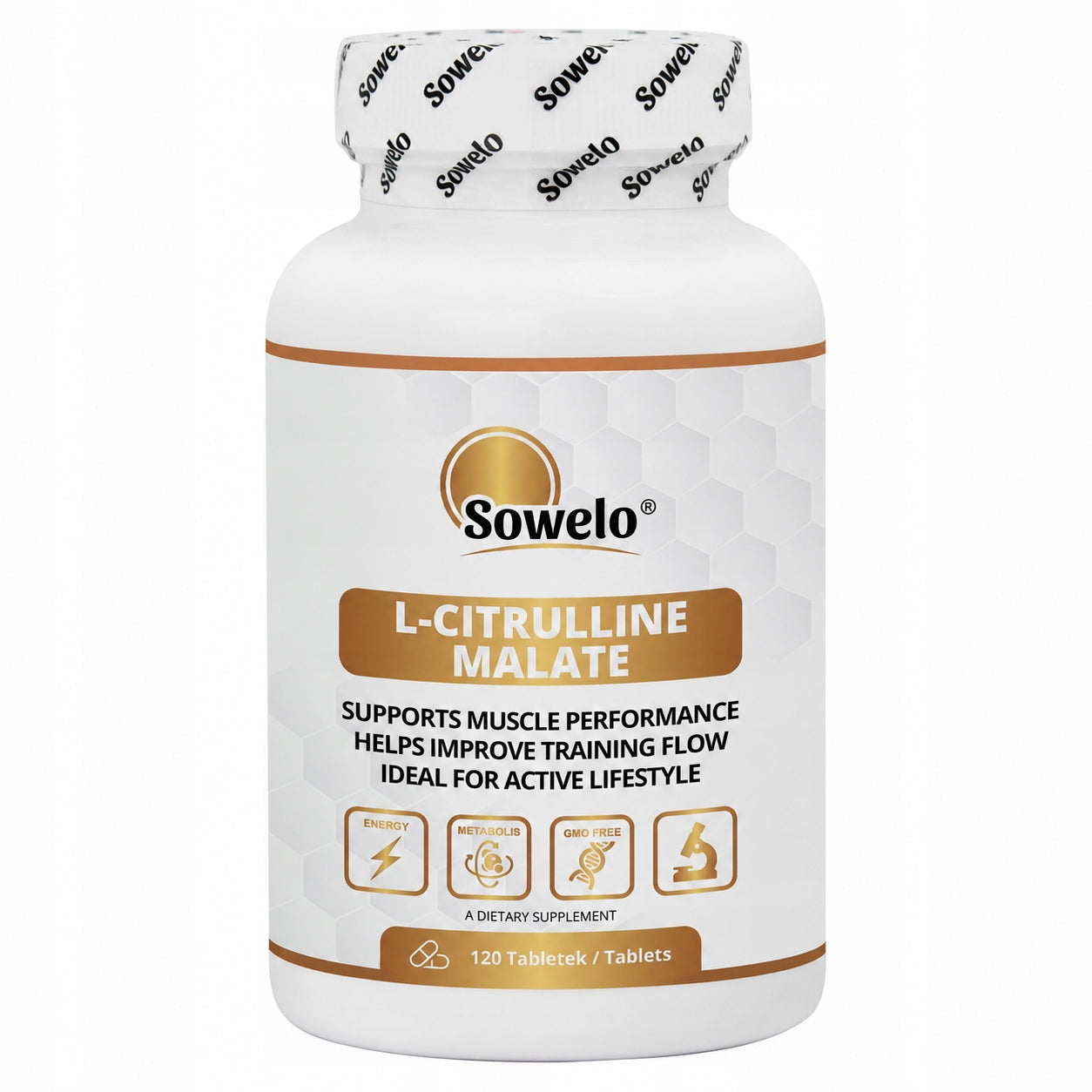 Citrulline Malate 1000 mg 120 Tab – Pump, Performance, NO Booster – Sowelo