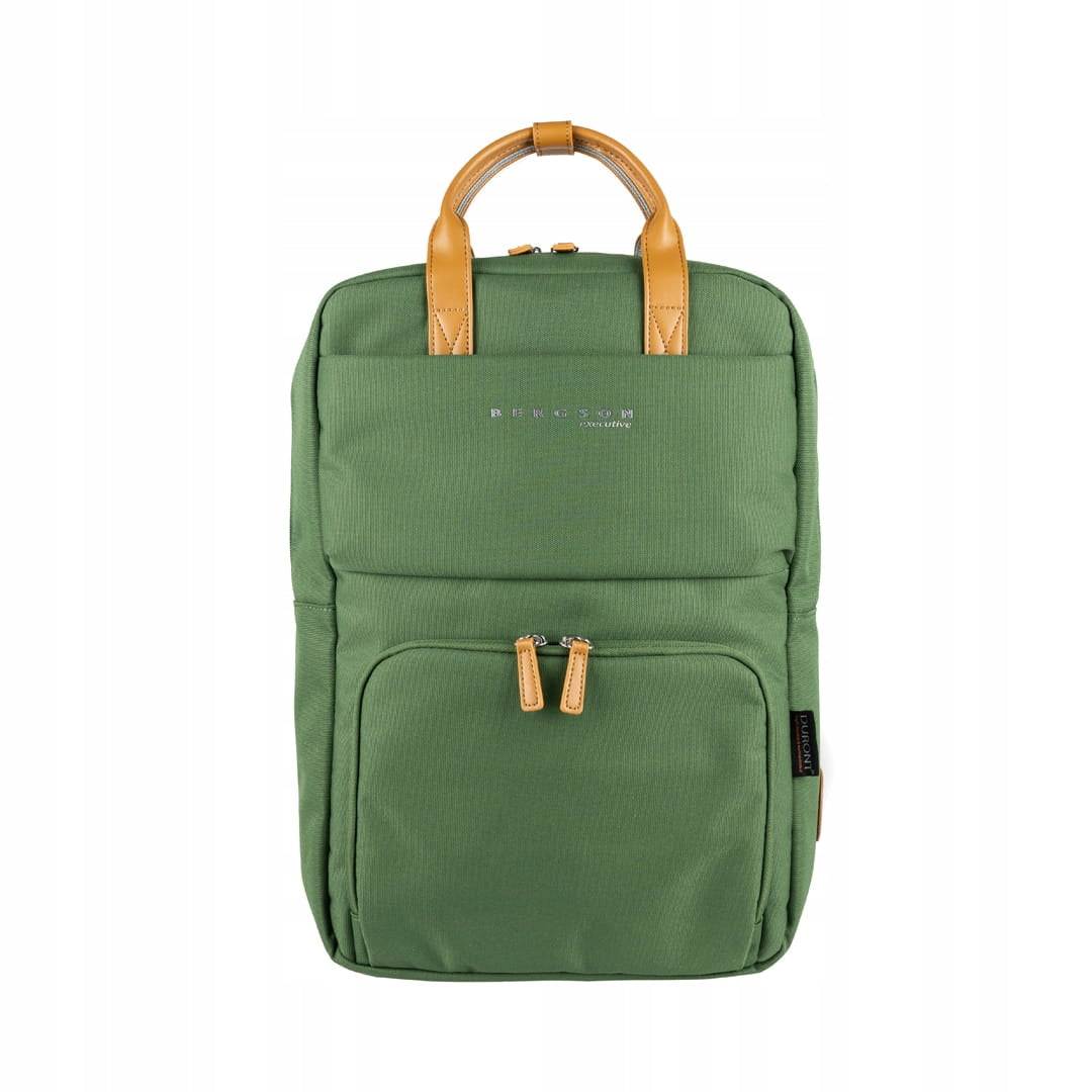 City Backpack BERGSON Executive CITYPULSE Green 14 liters for laptop Brand Bergson