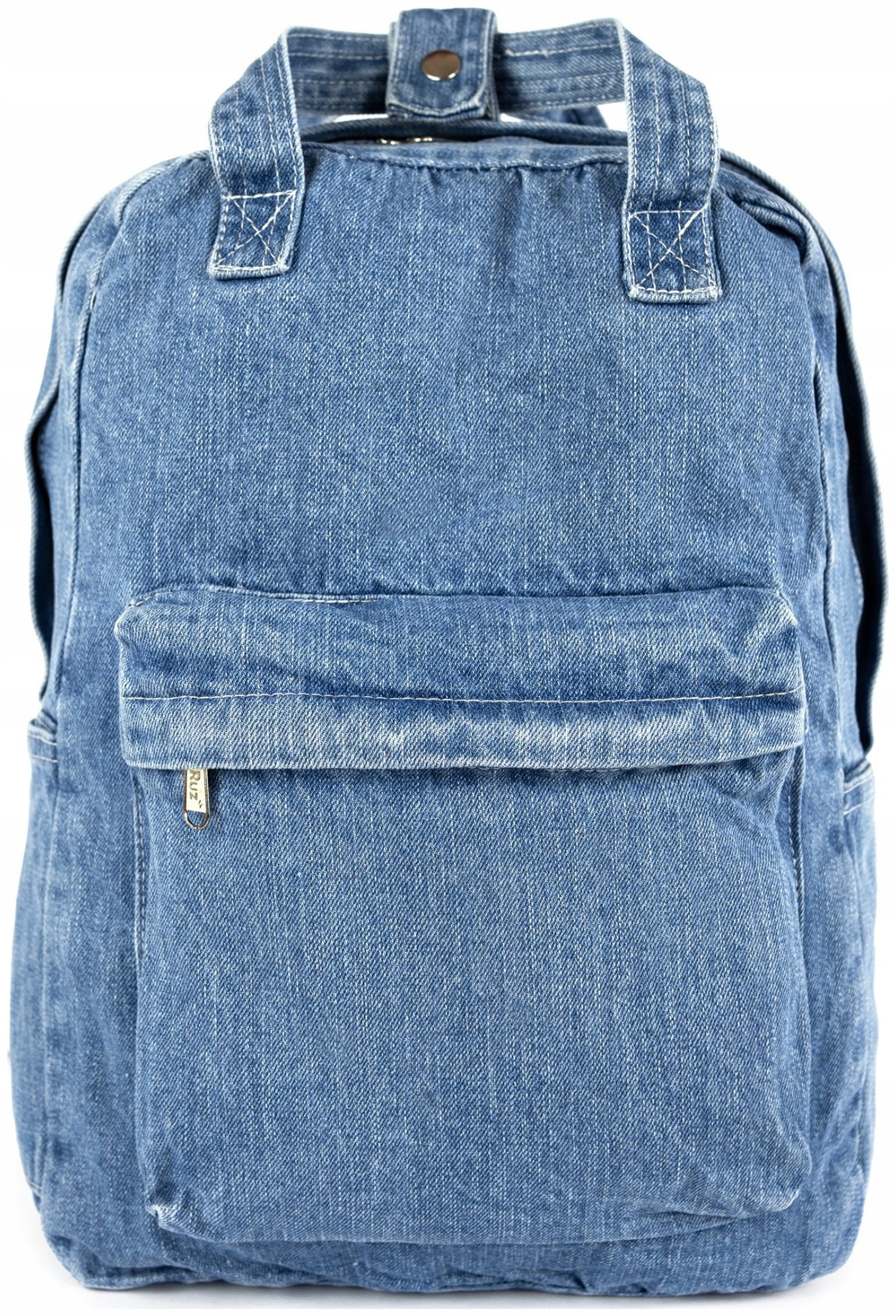 City Backpack Denim Lover - Denim roomy for shopping large Blue
