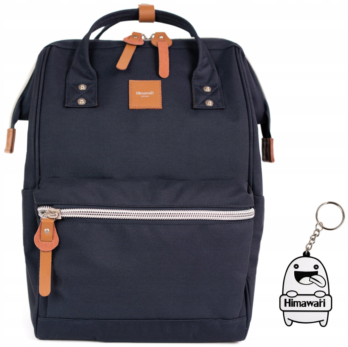 City Backpack Himawari Pale M - roomy multifunctional USB Navy Blue