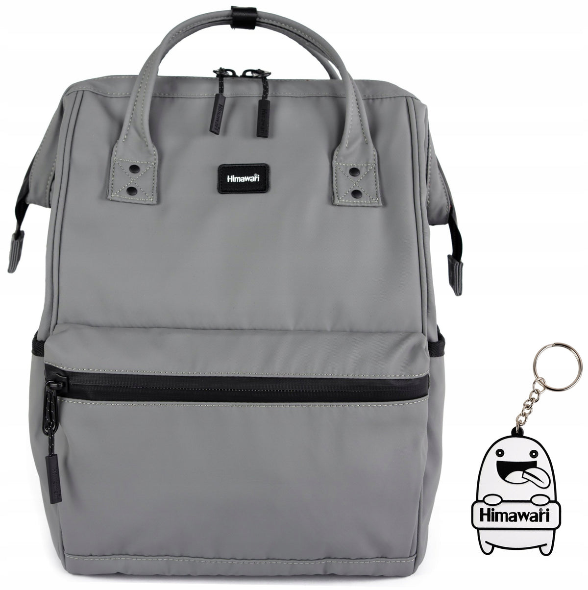 City Backpack Himawari Passager XL - roomy waterproof large USB Grey