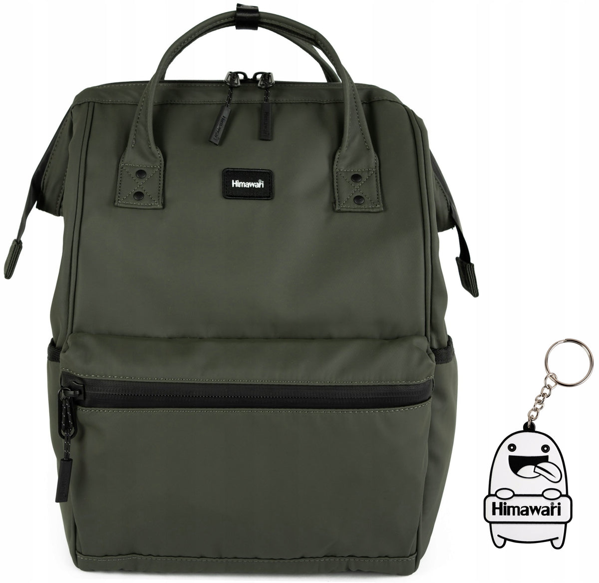 City Backpack Himawari Passager XL - roomy waterproof large USB Khaki
