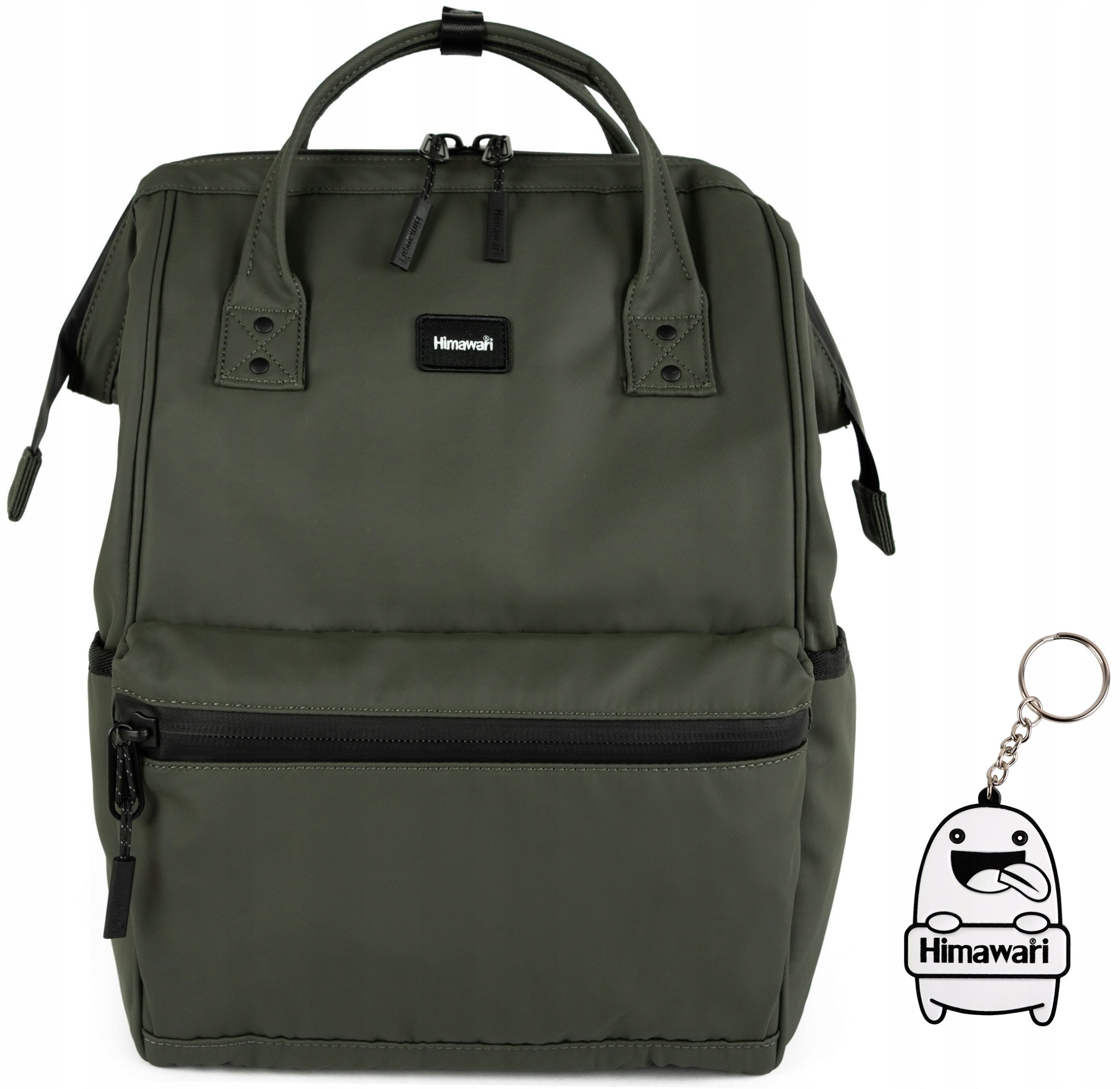 City Backpack Himawari Passager XL - roomy waterproof large USB Khaki