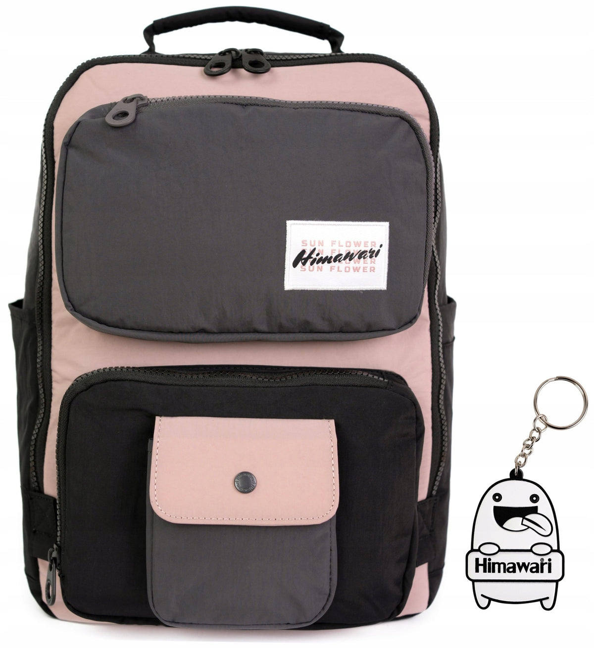 City Backpack Himawari Retro S - Lightweight Multifunction 90s Graphite