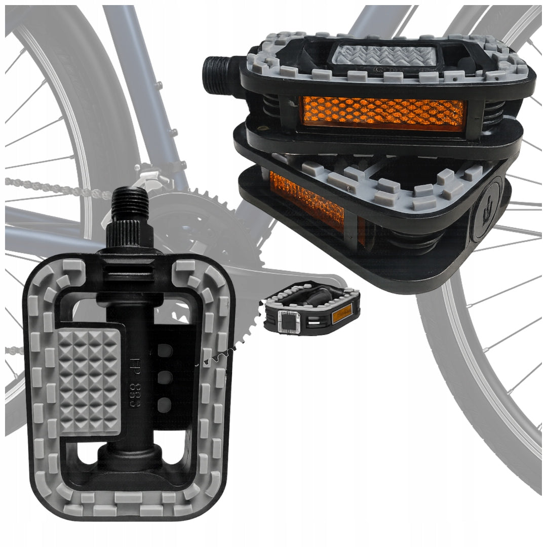 City Bike Pedals Non-Slip VELOXO UrbanEasyPlatform Reflective