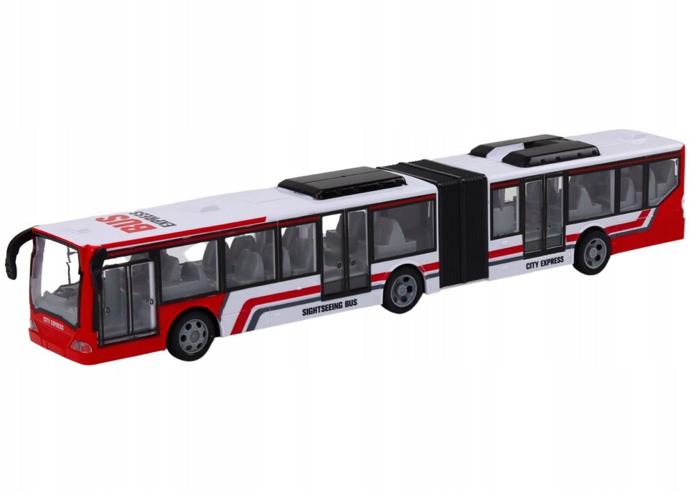 City Bus Remote Controlled RC Red and White Brand LEAN Toys