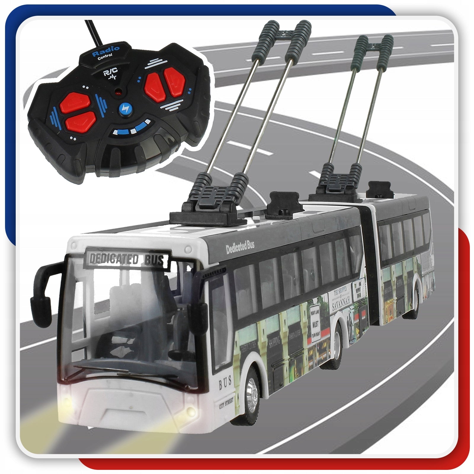City Bus Remote Controlled Remote Control RC LARGE Articulated 36cm LED Lights Packaging status original