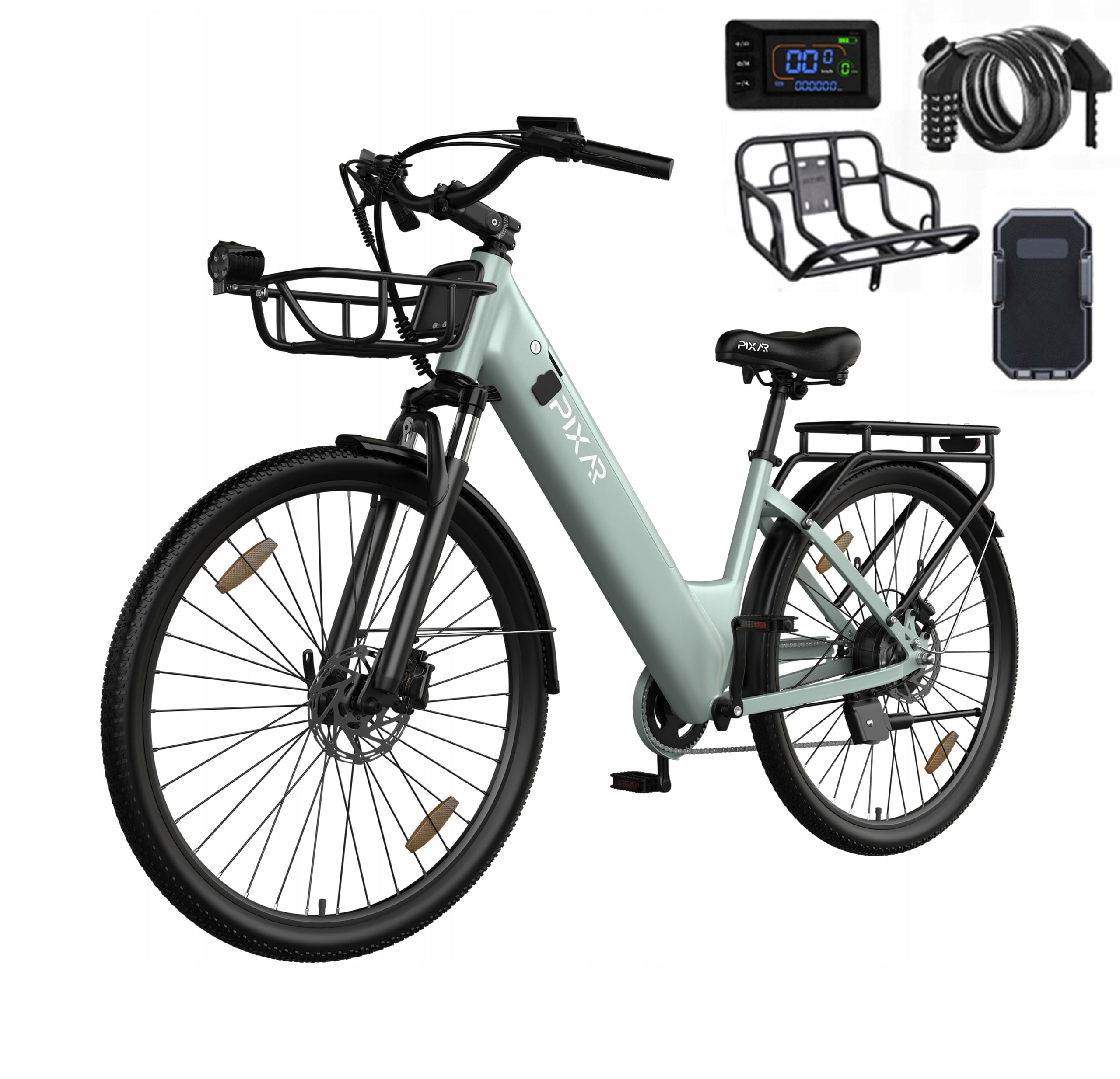City Electric Bike Pixar C1 Pro 250W 36V 18Ah25KM/H 100HP Range 28"