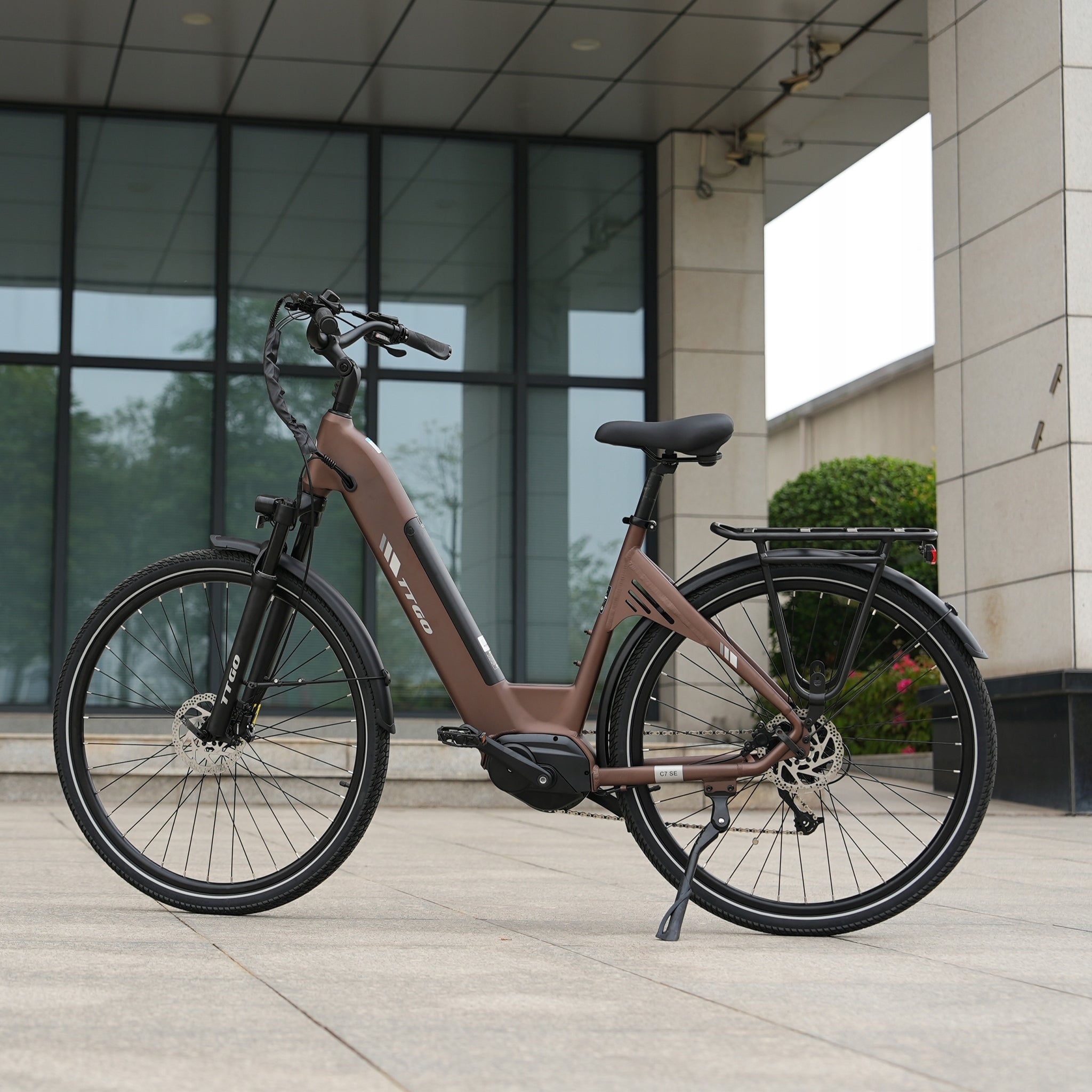 City Electric Bike TTGO C7 SE 250W 18Ah 130HP Mid-Mount 28" Motor Foldability partially assembled, calibrated