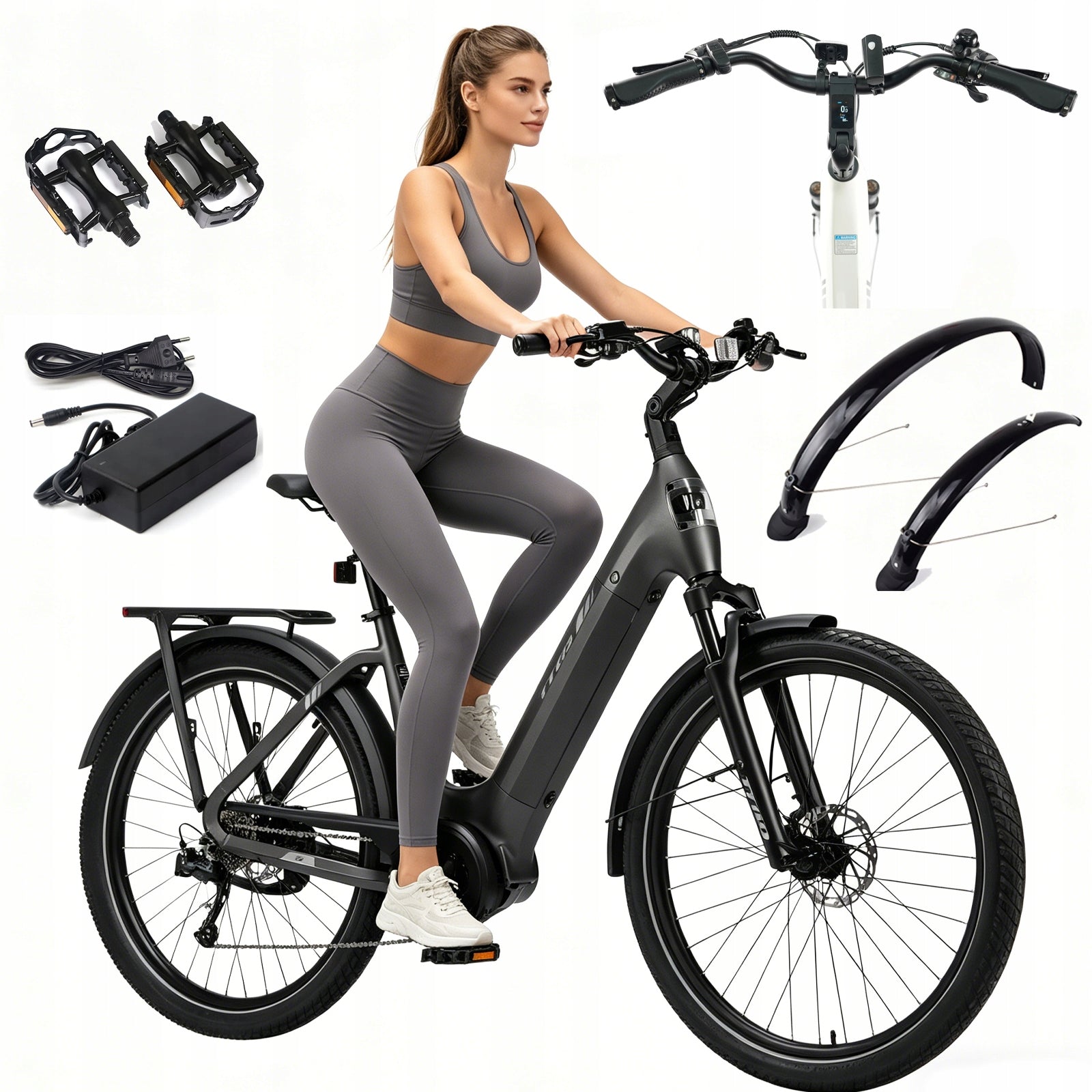 City Electric Bike TTGO Z5 250W 18Ah 130HP Mid-Mount Motor 27.5"