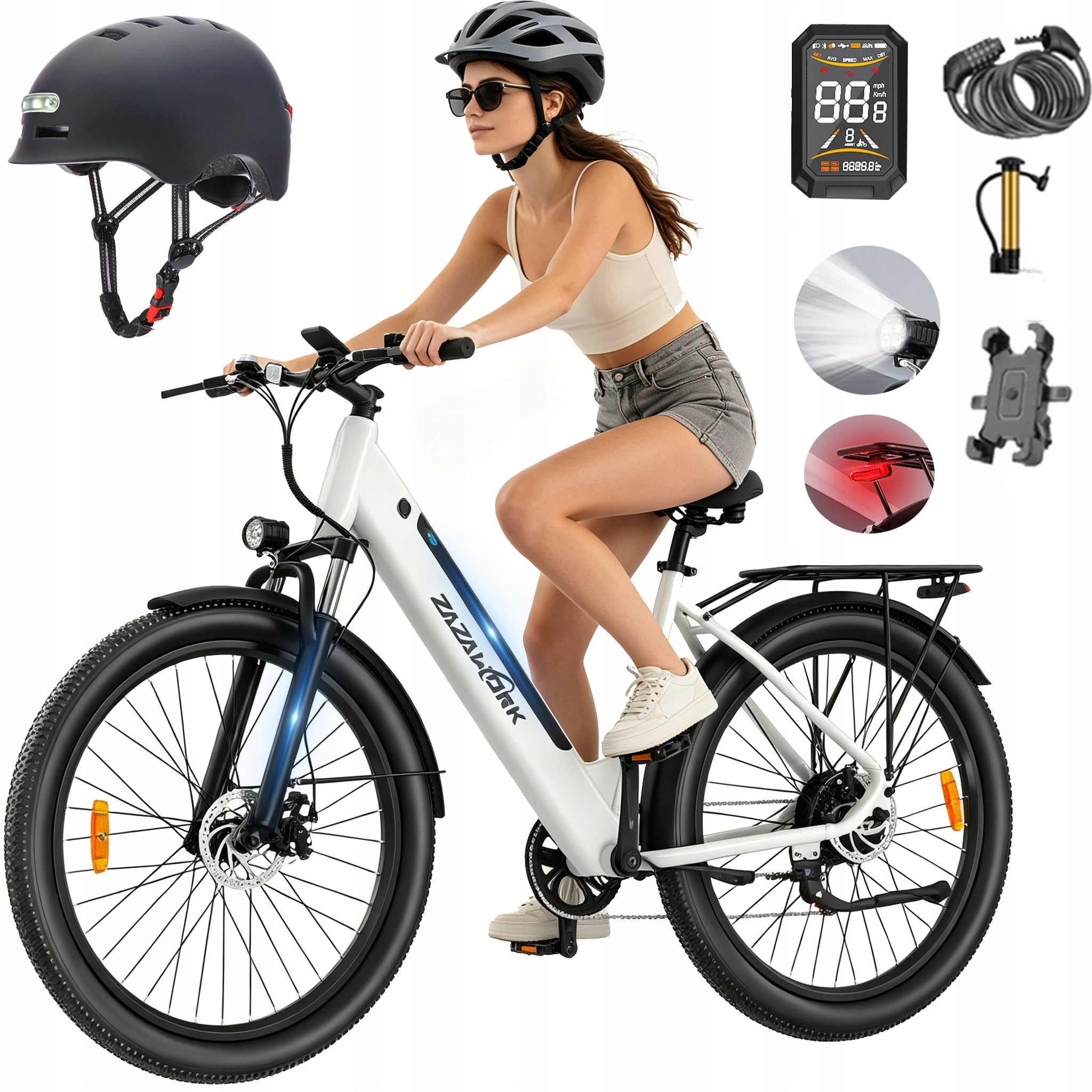 City Electric Bike ZAZAWORK C28 250W 20AH 120KM 29" E-bike PL+helmet