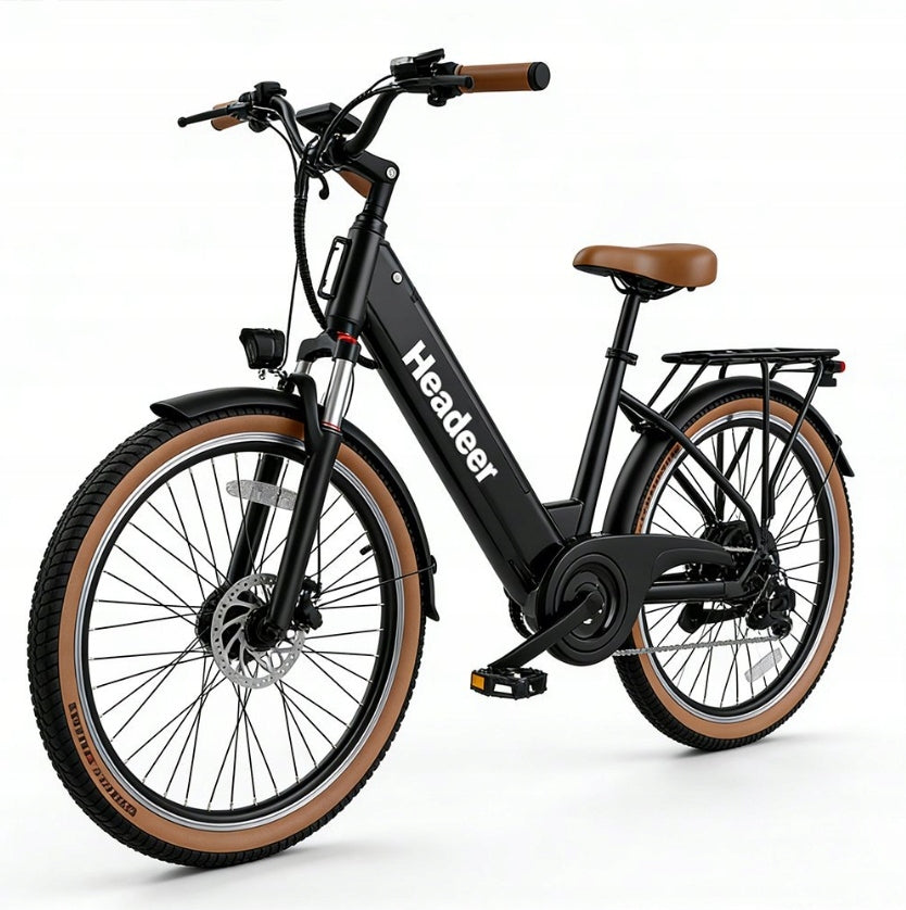 City Electric Bikes HEADEER 250W 48V 11.6AH 26*1.95 LCD E-BIKE PL Foldability partially assembled, calibrated