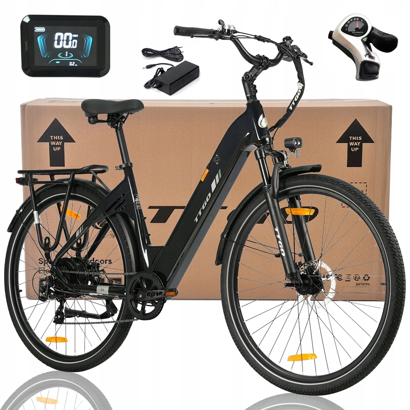 City Electric Bikes Men's/Women's TTGO C3 SE 250W 52Nm 18AH 120HP