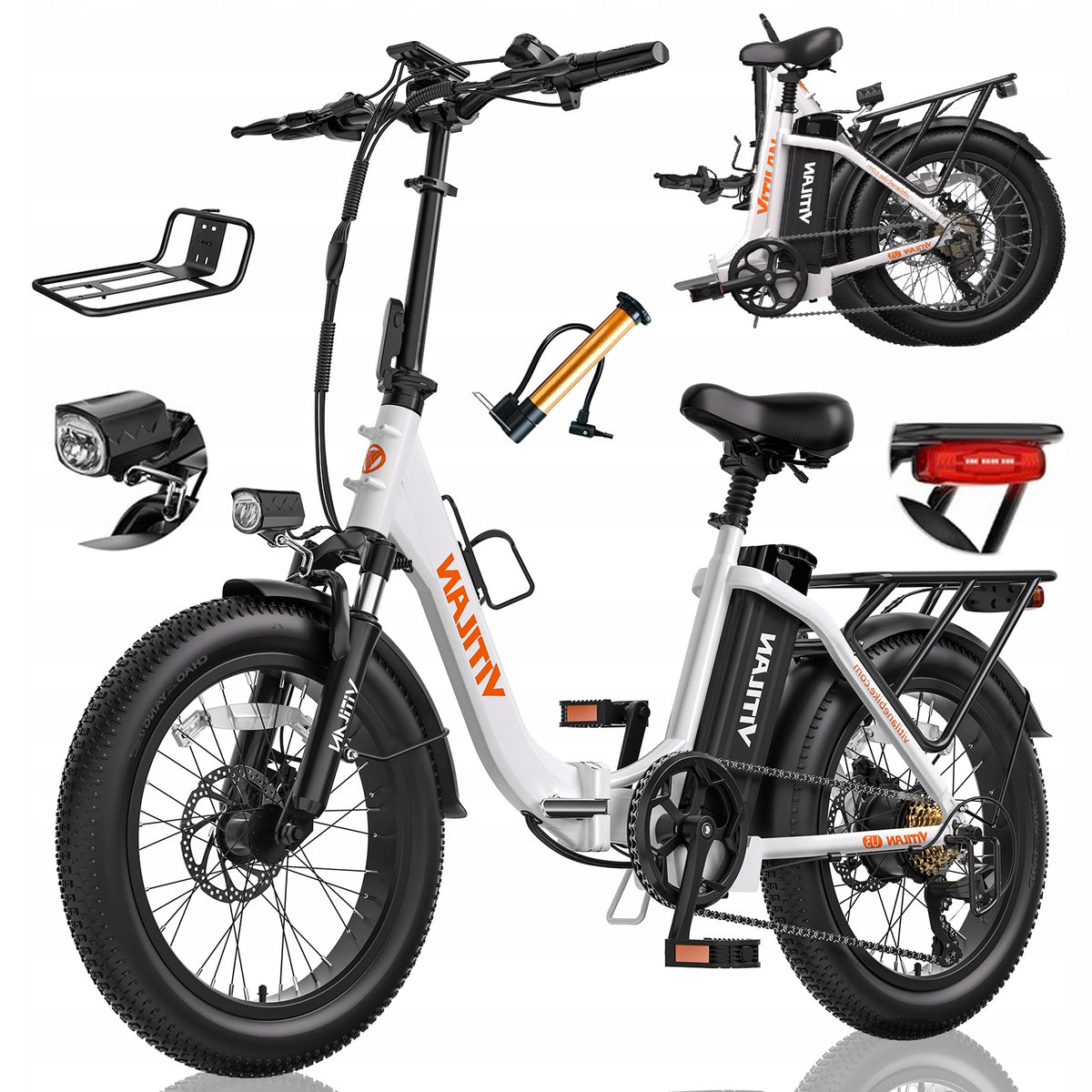 City Electric Vehicles VITILAN U3 1056W 48V 13AH 45KM/H 20” Thick Tire Manufacturer code Miasto pojazdy elektryczne VITILAN U3