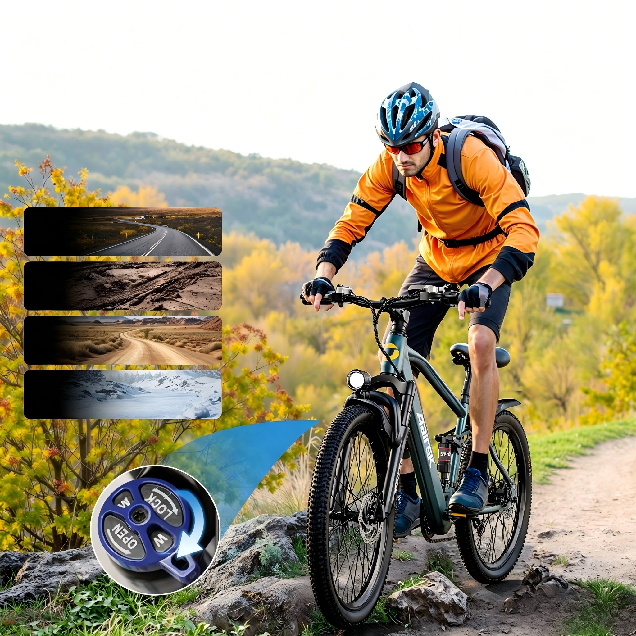 City/Mountain Electric Bike 26” 36V 13Ah 21 Shimano Aairsk GT900 Brand Aairsk