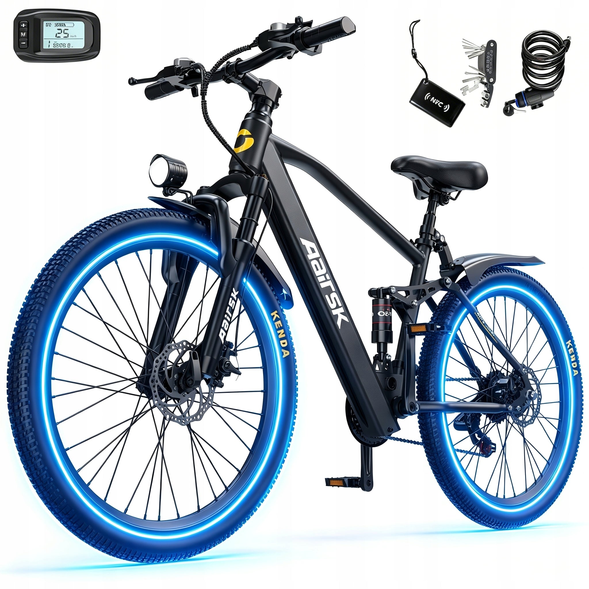 City/Mountain Electric Bike 26” 36V 13Ah 21 Shimano Aairsk GT900
