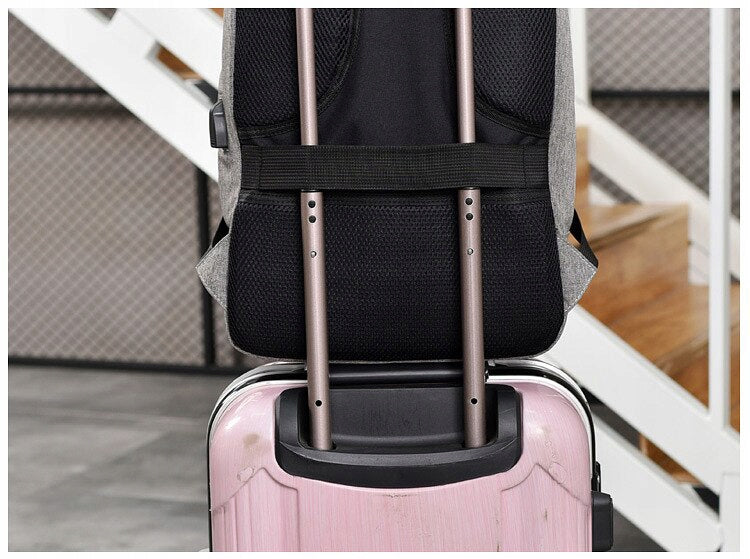 City School Backpack For Laptop Luggage Handheld Airplane Lockable With Cipher Brand no brand