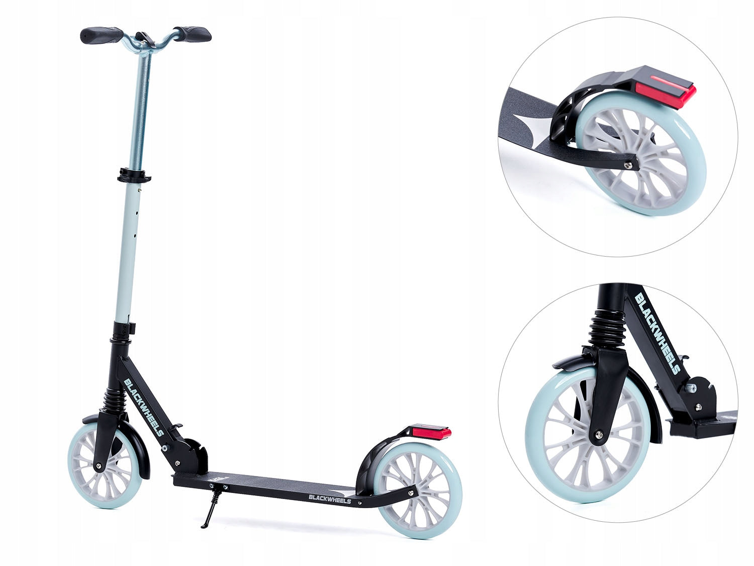 City Scooter Folding Adjustable Wheels 200mm to 100kg Blackwheels Zoom Brand Blackwheels