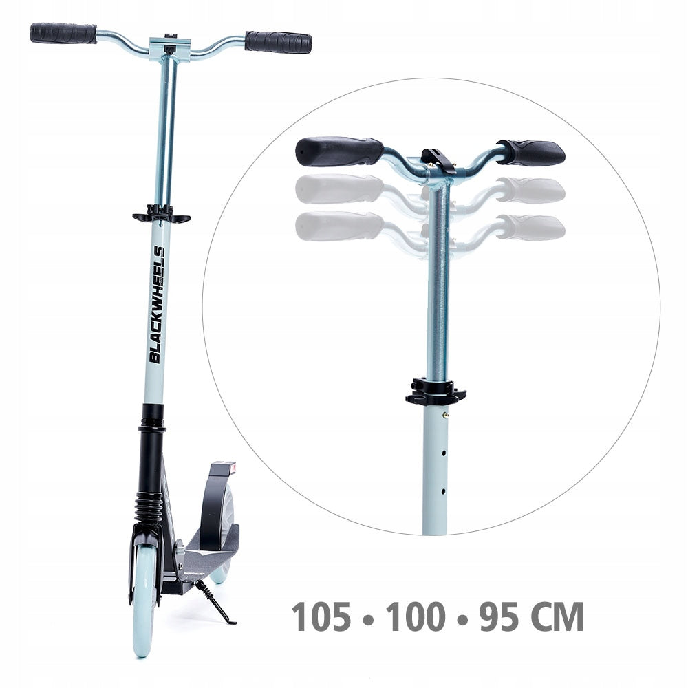City Scooter Folding Adjustable Wheels 200mm to 100kg Blackwheels Zoom Kind two-wheeled