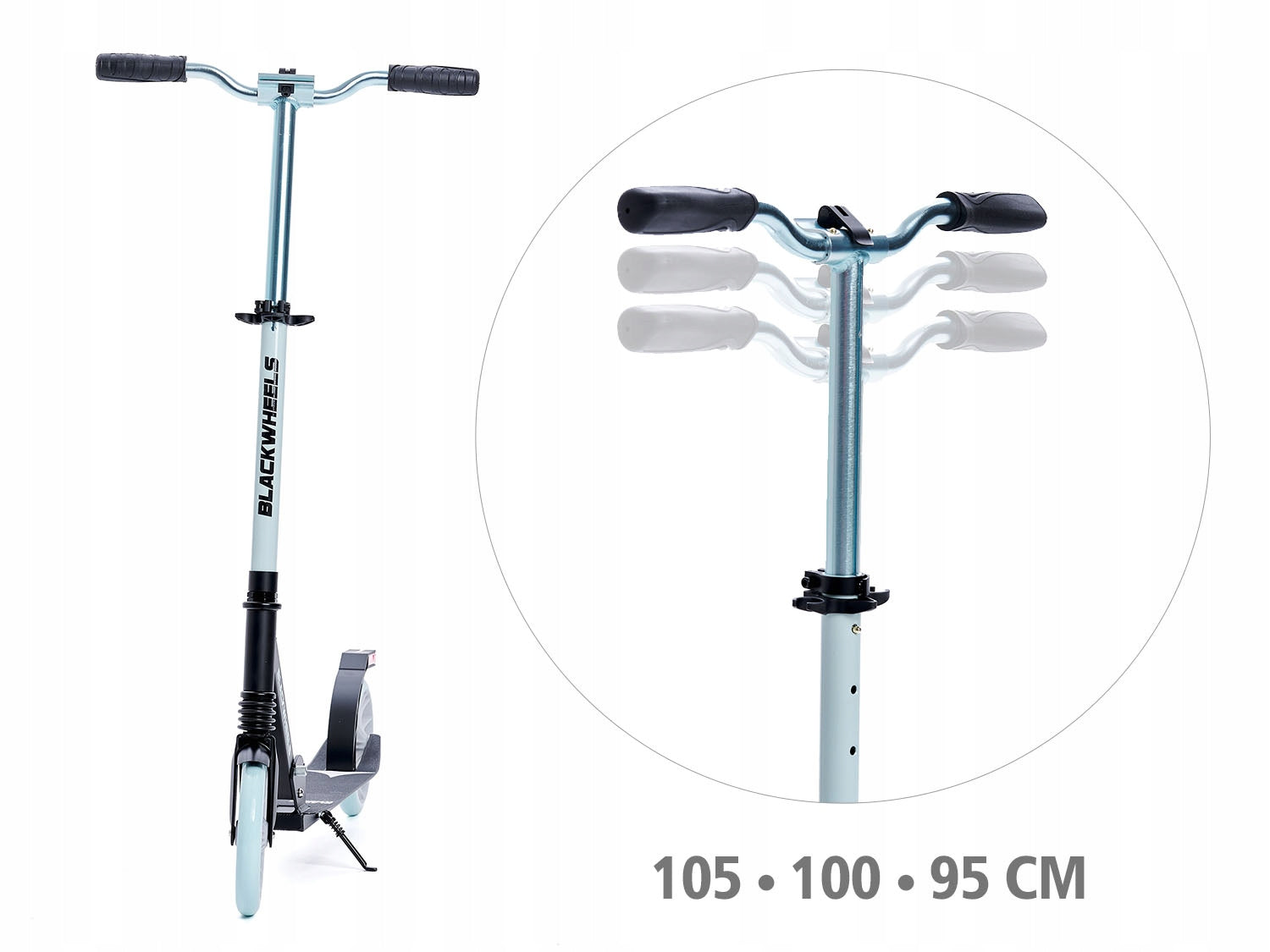 City Scooter Folding Adjustable Wheels 200mm to 100kg Blackwheels Zoom Manufacturer code 12578709