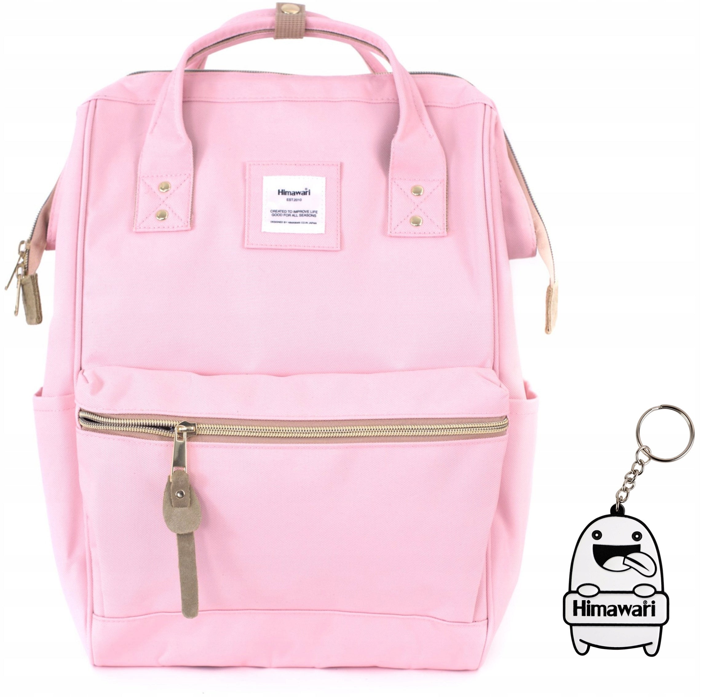 City backpack Himawari Classic - for school fashionable Light pink