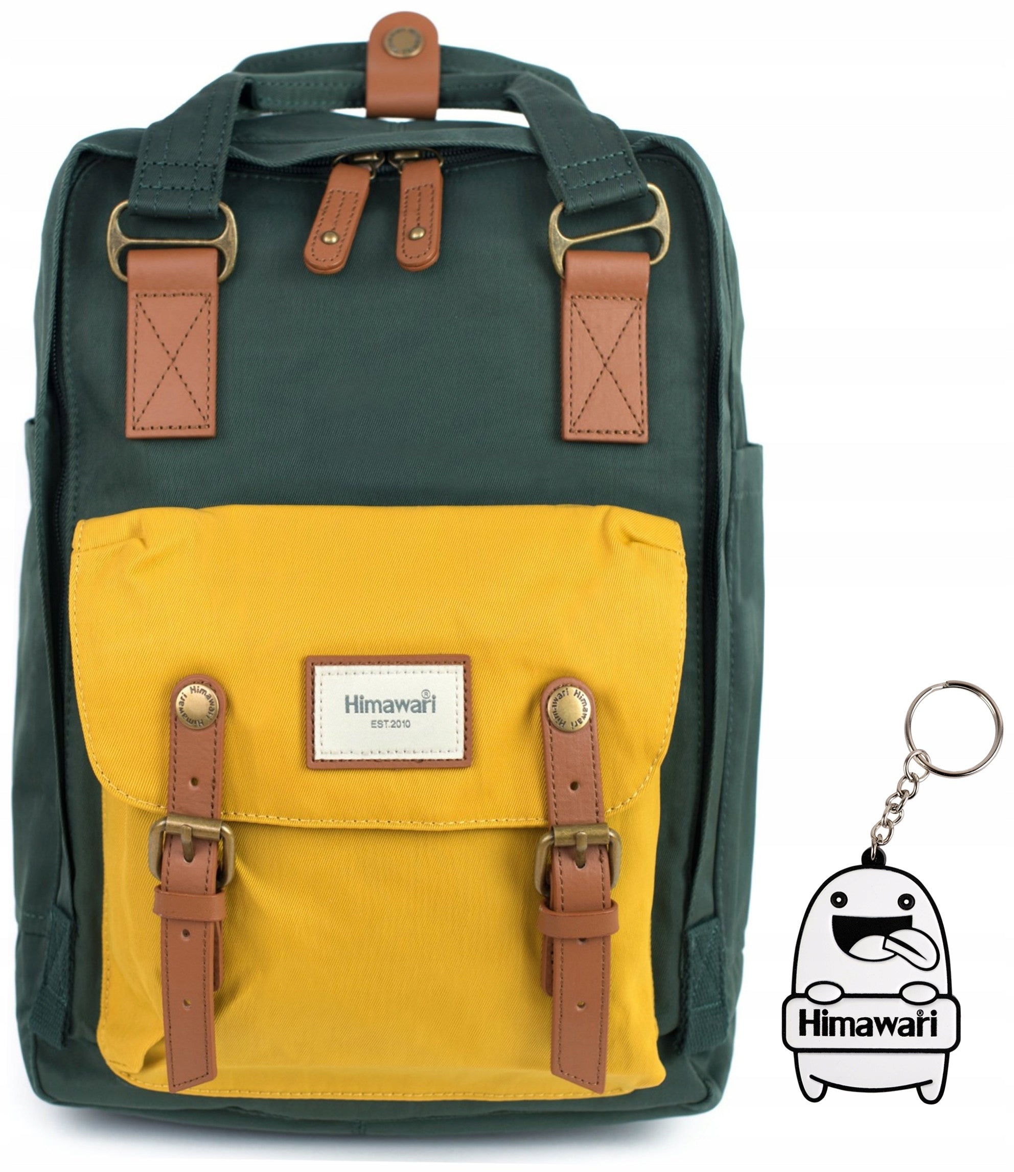 City backpack Himawari Double Autumn S - roomy lightweight Bottle green