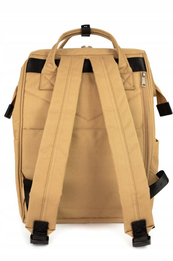 City backpack Himawari Kitten M - multifunctional roomy USB Light brown Kind city